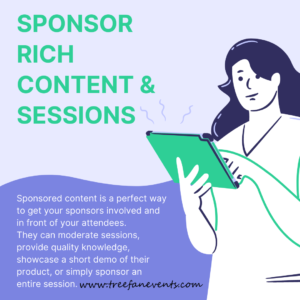 sponsor rich content and sessions