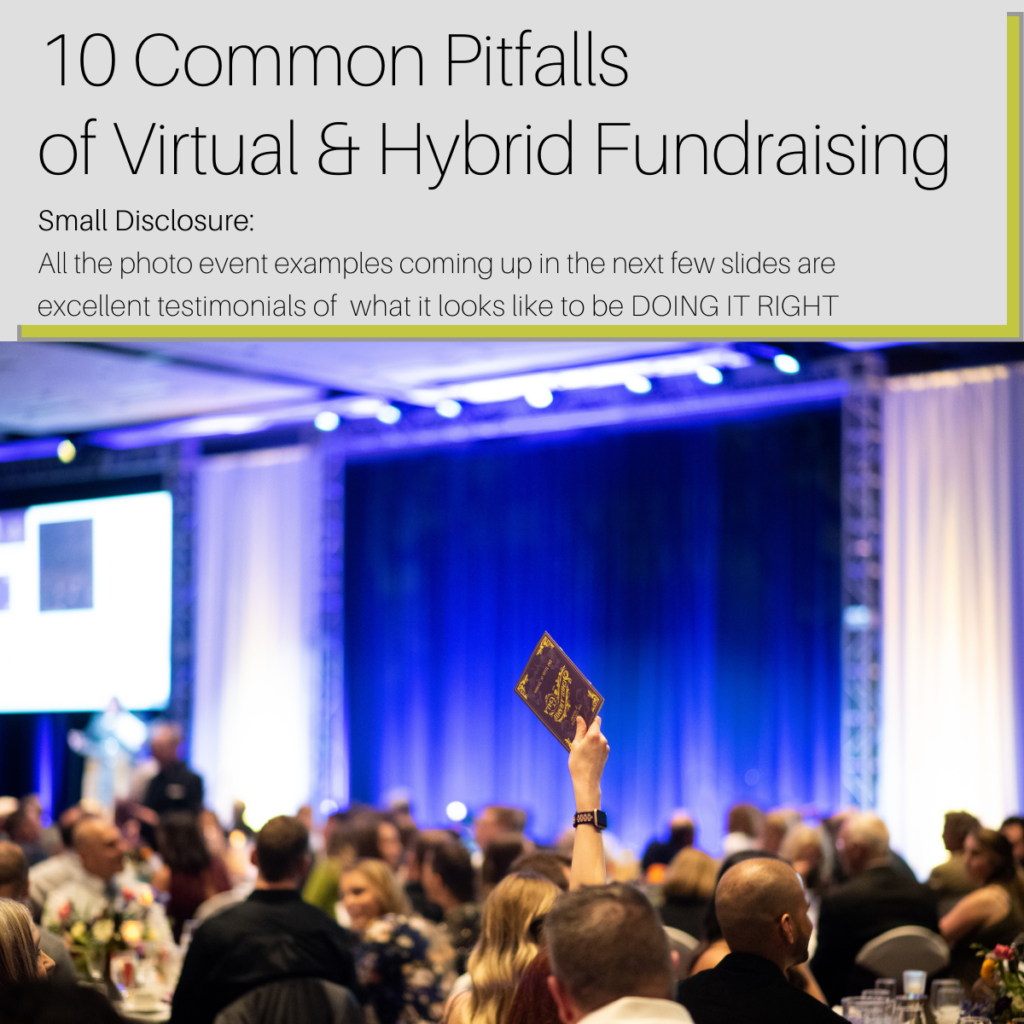 10 Common Pitfalls of Virtual & Hybrid Fundraising