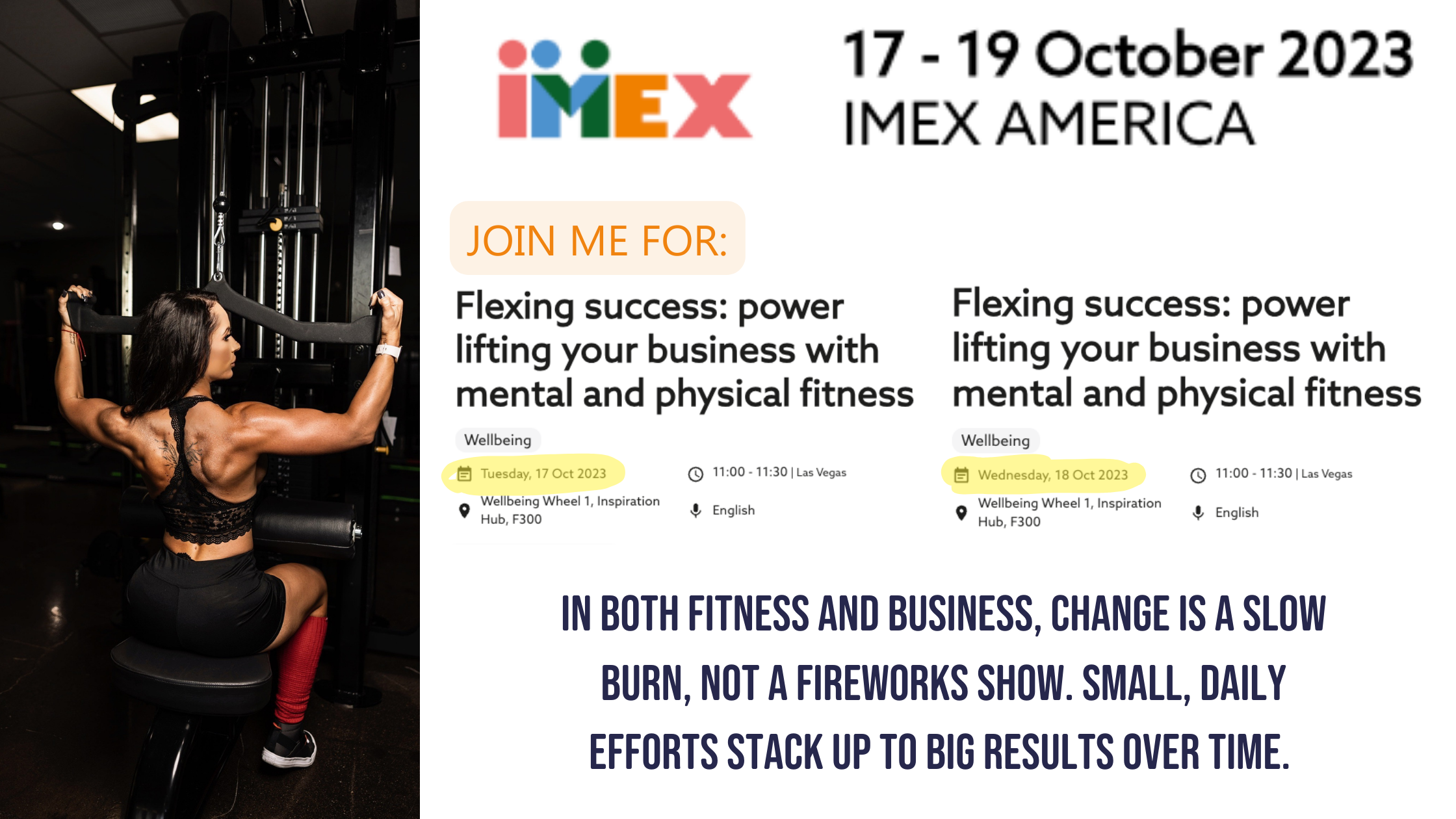 ???? Save the Date: 17th to 18th of October 2023. 17th Tue Sesh Link: https://imexamerica.com/newfront/sessions/17079 18th Wed Sesh Link: https://imexamerica.com/newfront/sessions/17280 
