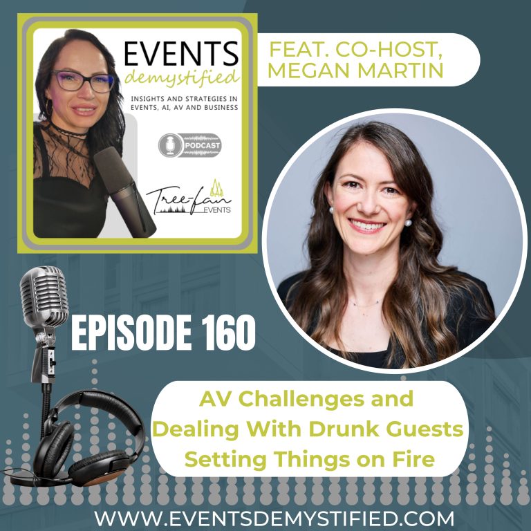 160: eVENT About It: AV Challenges and Dealing With Drunk Guests Setting Things on Fire – Stories & Lessons