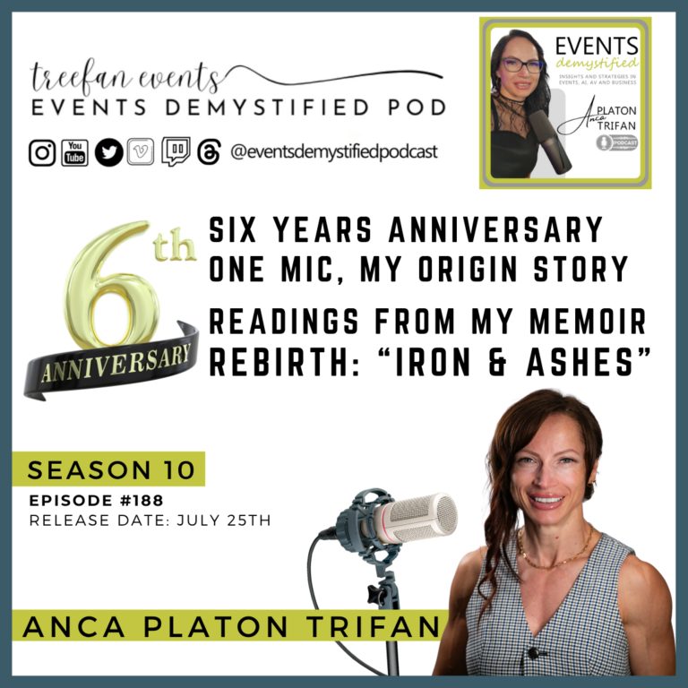 188: Six Yrs Anni | Events Demystified -“Iron & Ashes”: Rebirth Through Discipline #memoir